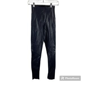 Commando Blue Faux Leather Legging Pants Size Small